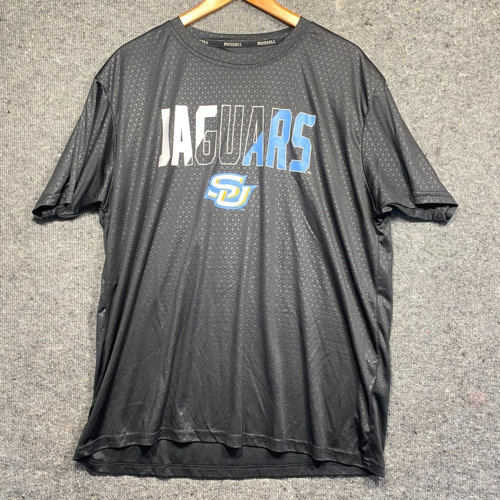 Southern University Jaguars Shirt Men's Performance Russell Athletic Black XL